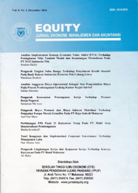 Image of Equity : jurnal ekonomi, manajemen, dan akuntansi